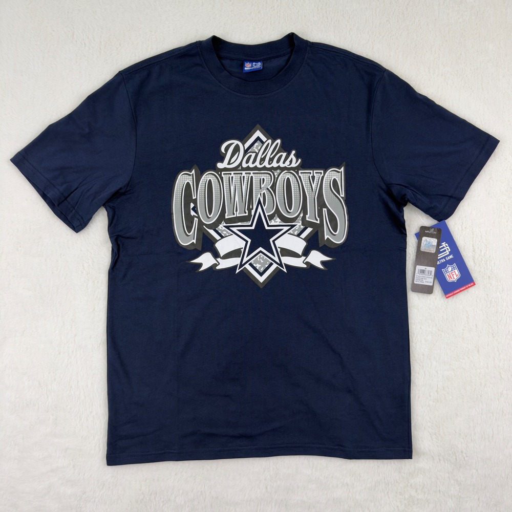 NFL Ultra Game Dallas Cowboys Mens Navy Blue Graphic T-Shirt Medium UTMM41-FCOW